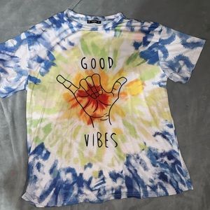 Good vibes tie dye tee shirt
